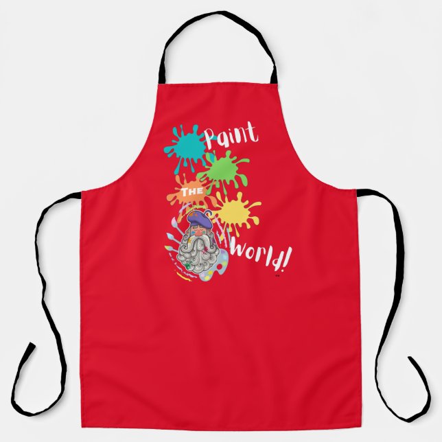 Artist painter craft paintbrushes colours! apron (Front)