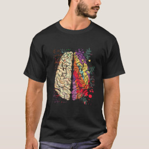 Artist Painter Neuroscience Colorful Human Brain T-Shirt