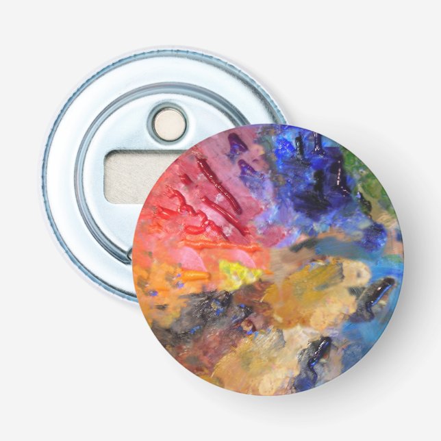 Artist Painter's Palette Colourful Paint  Bottle Opener (Front)