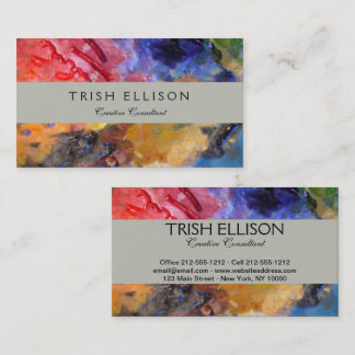 Artist Painter's Palette Colourful Paint  Business Card