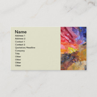 Artist Painter's Palette Colourful Paint  Business Card