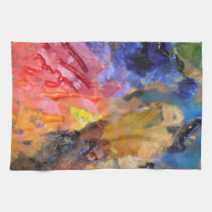 Artist Painter's Palette Colourful Paint  Kitchen Towel