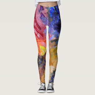 Artist Painter's Palette Colourful Paint  Leggings