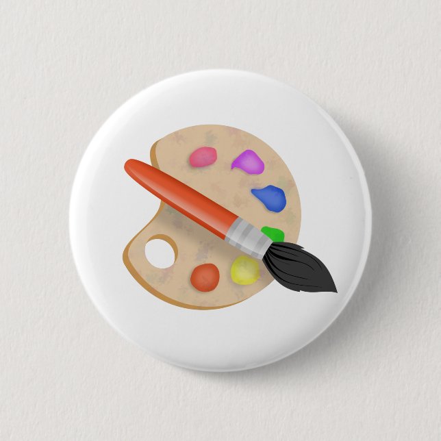 Artist Palette 2 Inch Round Button (Front)