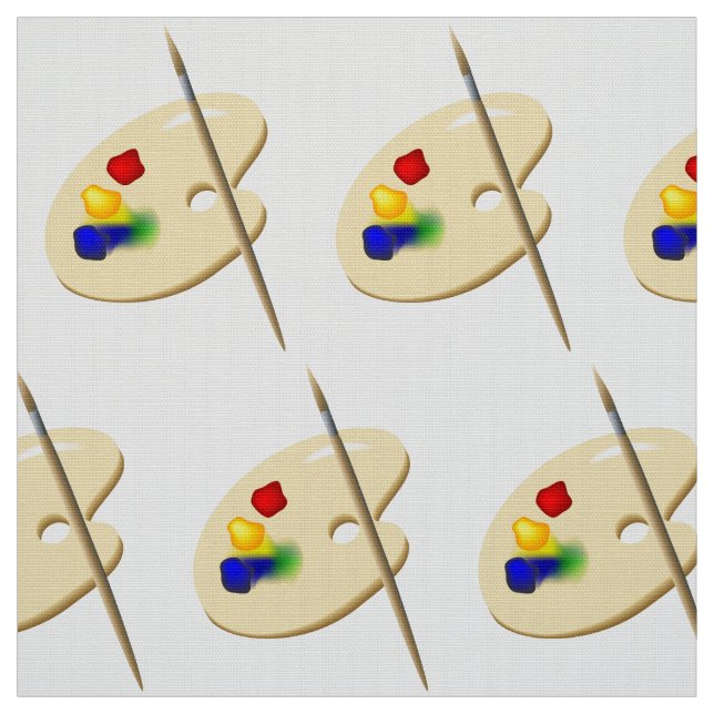 Artist Palette and Brush Fabric (Swatch)