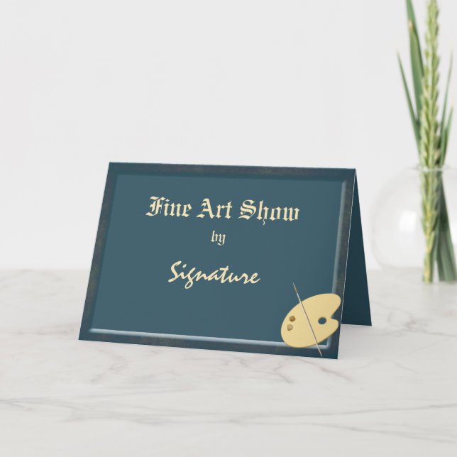 Artist Palette Art Show Invitation Greeting Card (Front)
