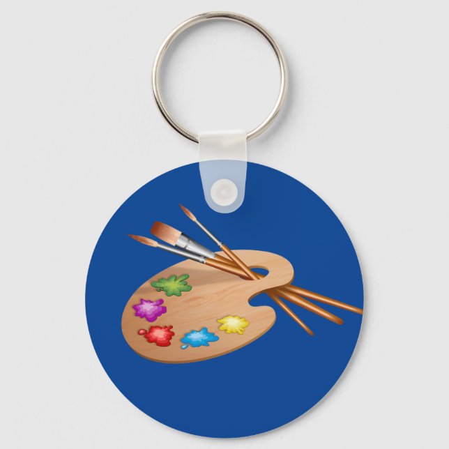 Artist Palette, Art Teacher Keychain (Front)