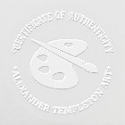 Artist Palette Certificate of Authenticity