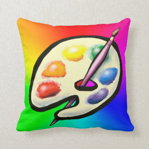 Artist Palette Throw Pillow