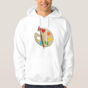 Artist Palette with Paint Brush Hoodie