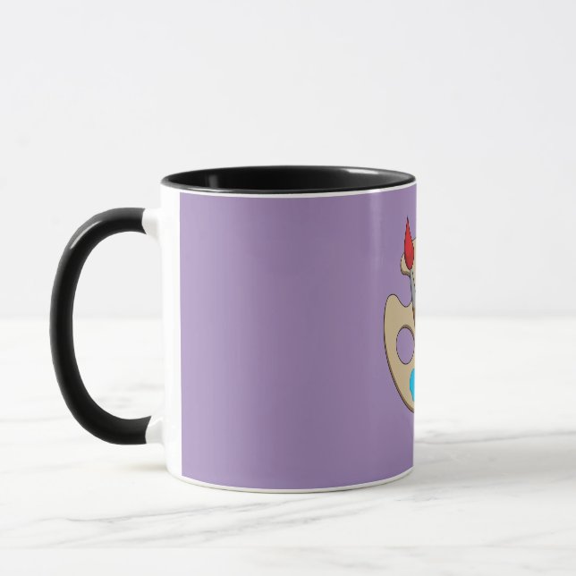 Artist Palette with Paint Brush Mug (Left)