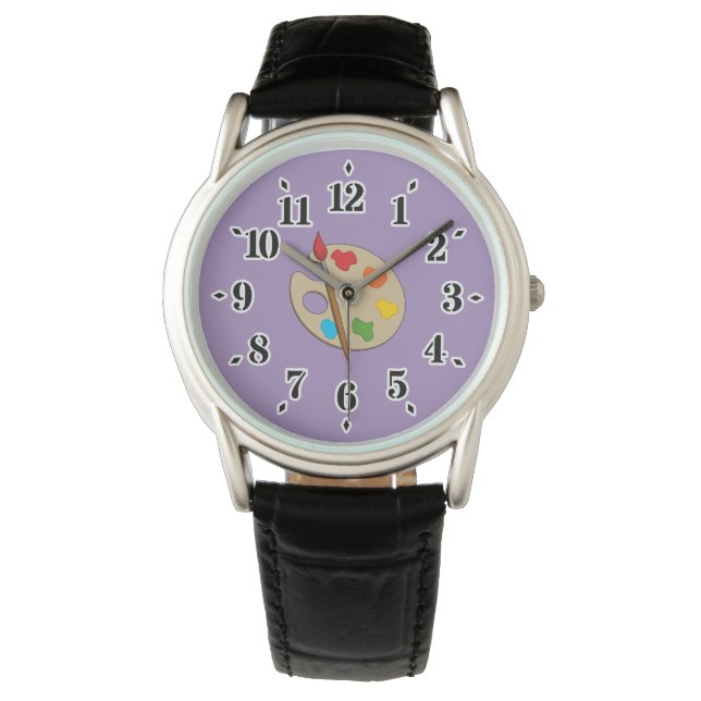 Artist Palette with Paint Brush Watch (Front)