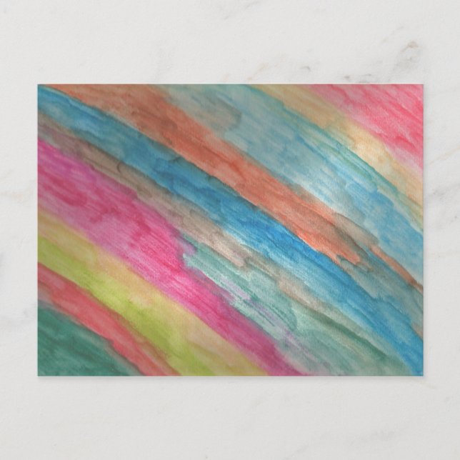 Artist Postcard Watercolor Stripes (Front)