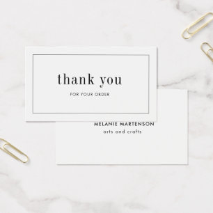 Artist Product Elegant Order Thank You Card