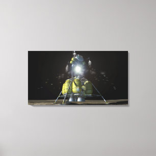 Artist rendition of a new spaceship to the moon 3 canvas print