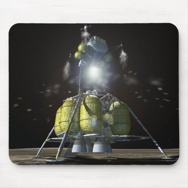Artist rendition of a new spaceship to the moon 3 mouse pad (Front)