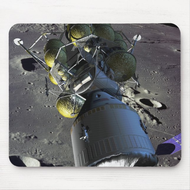 Artist rendition of a new spaceship to the moon mouse pad (Front)