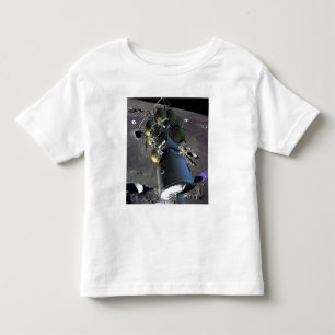 Artist rendition of a new spaceship to the moon toddler t-shirt