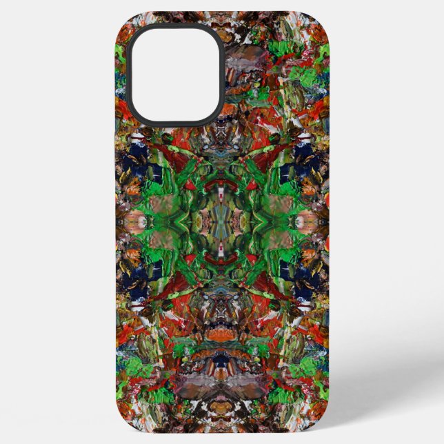 Artist’s Palette: Expressive Paint Stroke Pattern iPhone Case (Back)