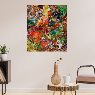 Artist’s Palette: Expressive Paint Stroke Pattern Poster