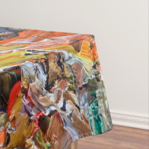 Artist’s Palette: Expressive Paint Stroke Pattern Tablecloth