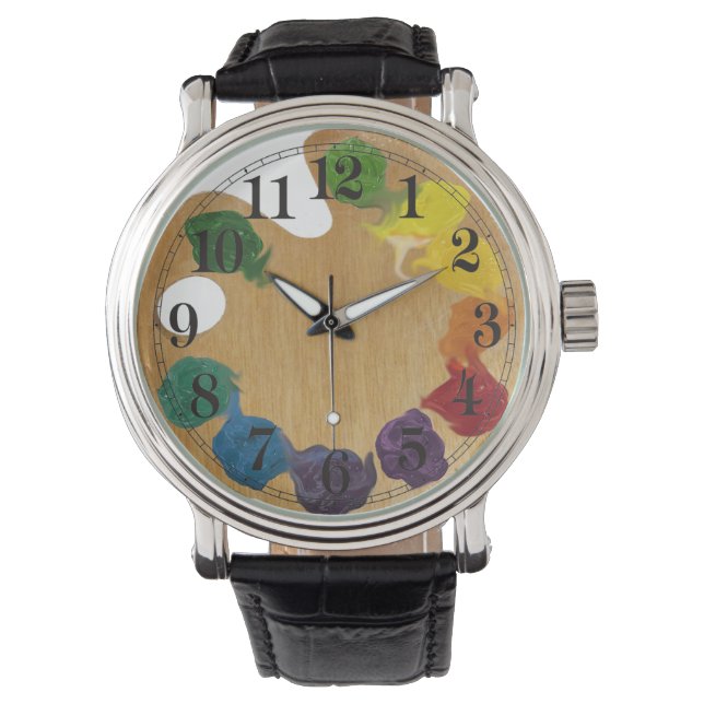 Artist`s palette rainbow watch (Front)