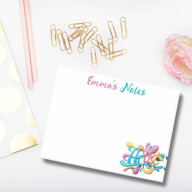 Artist Script Typography,Colourful, Modern, Stylis Post-it Notes (Creator Uploaded)