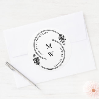 Artist Seal of Authenticity Monogram