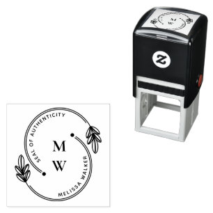 Artist Seal Of Authenticity Monogram Self-inking Stamp