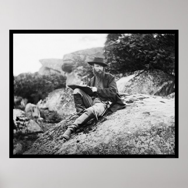 Artist Sketching the Gettysburg Battlefield 1863 Poster (Front)