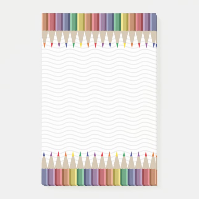 Artist Teacher Coloured Pencil Post-it Notes (Front)