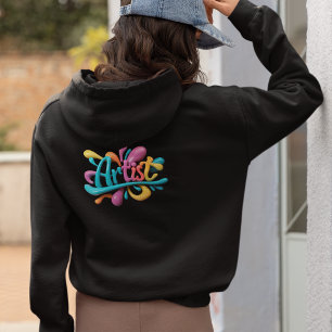 Artist Typography, Colourful, Modern, Stylish Hoodie