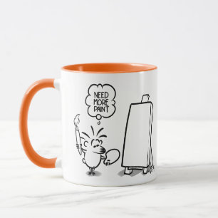 ARTISTE AND CAT Mug par Jeff Willis Art