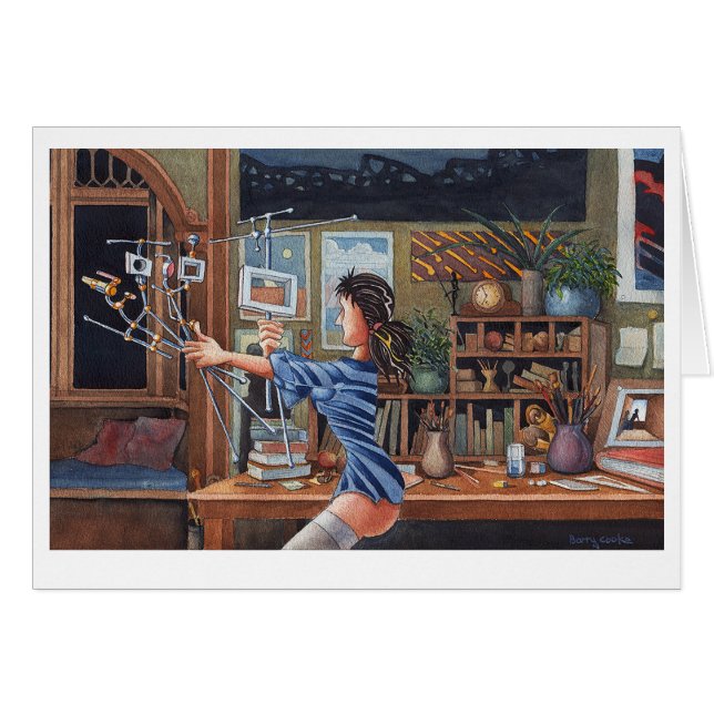 Artiste Avec Machine Perspective (Devant horizontal)