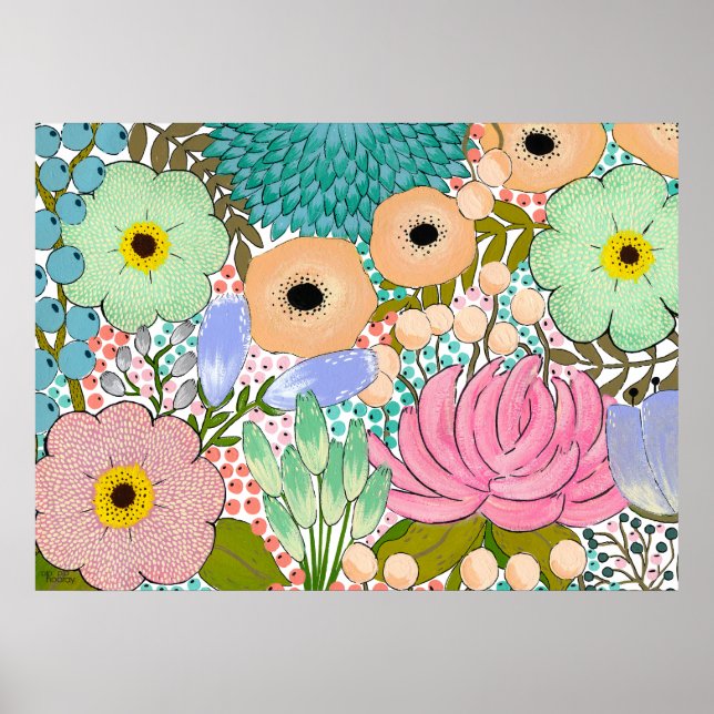 Artiste botanique floral Impression de l'affiche (Devant)