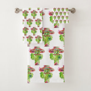 Artiste Cactus Moustache Casquette Yeux Enfants Am