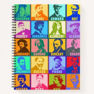 Artiste   Coloré Carnet Spiral d'art de la morue