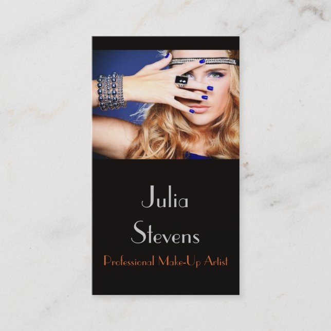 Artiste de maquillage professionnel, carte de (Devant)