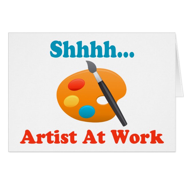 Artiste de Shhhh au peintre de travail (Devant horizontal)
