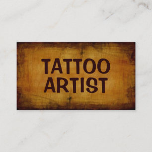 Artiste de tatouage Carte de visite antique