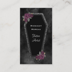 Artiste de tatouage gothique Carte de visite de co