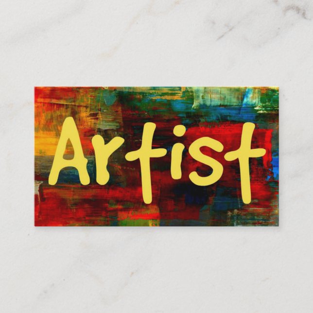 Artiste en Carte de visite de peinture (Devant)
