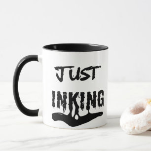 Artiste en encre juste Mug Typographie Encre Noire