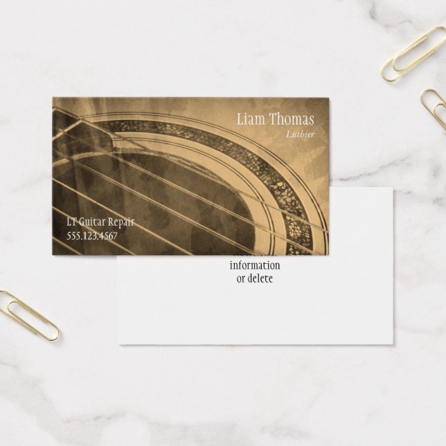 Artiste guitare Luthier sur mesure (Bureau)