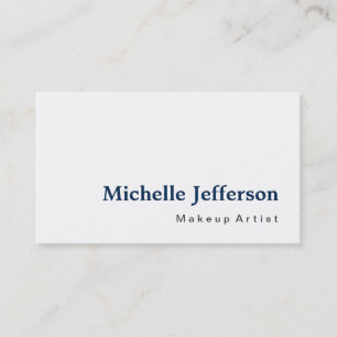 Artiste maquillage bleu Blanc Carte de visite mode