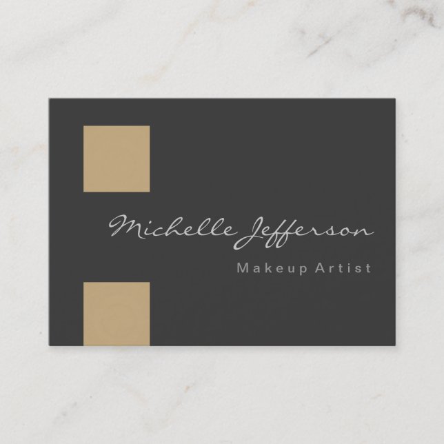 Artiste maquillage Carte de visite gris-beige (Devant)