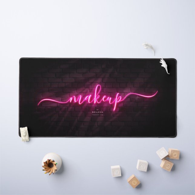 Artiste maquillage moderne Beauté Monogramme Neon  (Tableau pour enfants)