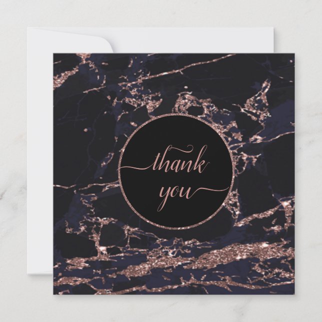 Artiste maquillage Rose Gold Marble Invitation (Devant)