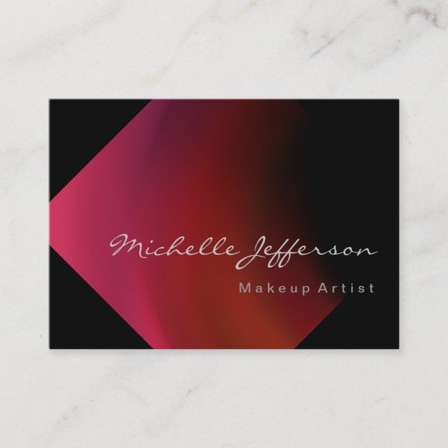 Artiste maquillage rose rouge violet noir Carte de (Devant)