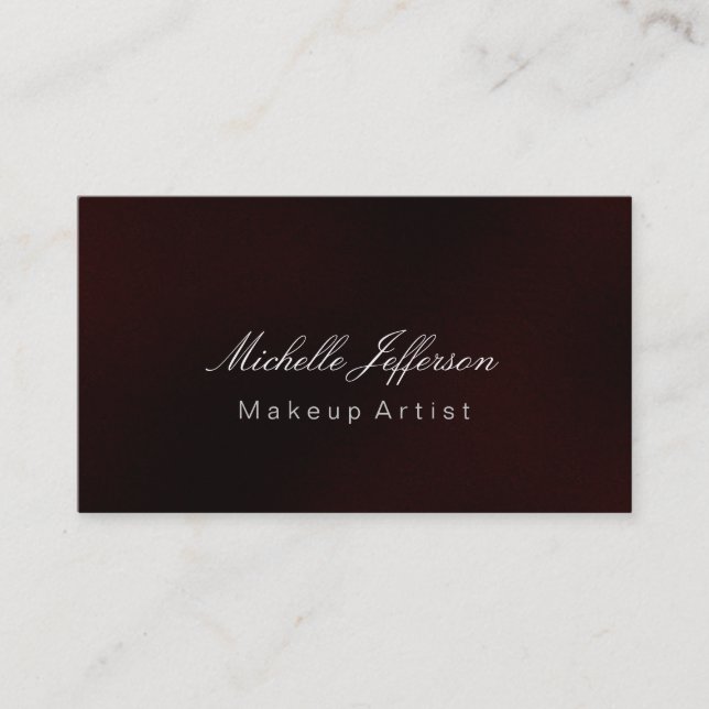 Artiste maquillage rouge Carte de visite professio (Devant)